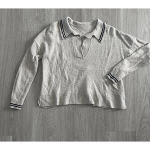 Madewell Gray Collared Sweater